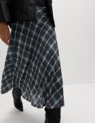 Marks & Spencer Асиметрична пола с лиосел Избеляло черно/Син