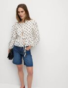 Marks & Spencer Бермуди от деним с висока талия Тъмносин