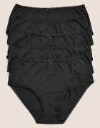 Marks & Spencer Бикини хипстър с памук 5 чифта Черен