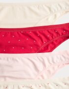 Marks & Spencer Бикини с модал и памук - 5 чифта Червен/Сив/Бежов