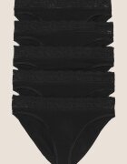 Marks & Spencer Бикини с висока талия - 5 чифта Черен