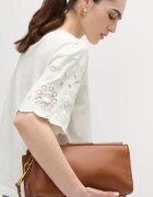Marks & Spencer Блуза с дантела Сан Гало Мръснобял