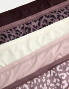 Marks & Spencer Бразилиана с животинска шарка - 5 чифта Черен/Кафяв/Мръснобял