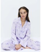 Marks & Spencer Дълга десенирана пижама с джоб - Лилав