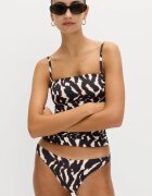 Marks & Spencer Десенирани плувни слипове Бял/Тъмнокафяв