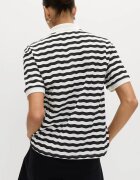Marks & Spencer Фино плетена жилетка с принт Черен/Мръснобял
