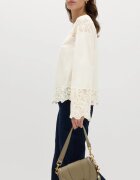 Marks & Spencer Флорална блуза с широки ръкави Слонова кост