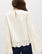 Marks & Spencer Флорална блуза с широки ръкави Слонова кост