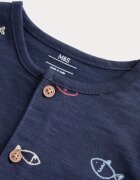 Marks & Spencer Къс памучен гащеризон Тъмносин