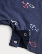 Marks & Spencer Къс памучен гащеризон Тъмносин