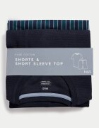 Marks & Spencer Къса пижама с десен Светлосин/Син