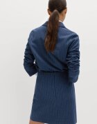 Marks & Spencer Къса пола с райе Тъмносин