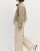 Marks & Spencer Ленен панталон на каре Бежов