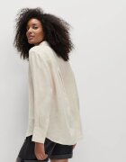 Marks & Spencer Ленена риза с копчета на маншетите Светло бежово