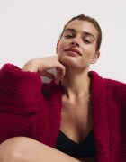 Marks & Spencer Мъхест халат с джобове Бордо