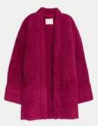 Marks & Spencer Мъхест халат с джобове Бордо