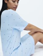 Marks & Spencer Нощница с модал и фигурален принт Пастелносин