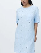 Marks & Spencer Нощница с модал и фигурален принт Пастелносин