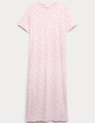 Marks & Spencer Нощница с модал със сърцевиден принт Розово