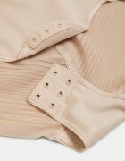 Marks & Spencer Оформящо боди с мрежести зони Бежов