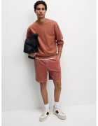 Marks & Spencer Памучен суитшърт с овално деколте - Корал