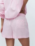 Marks & Spencer Памучна къса долна пижама с еластична талия Светлорозов