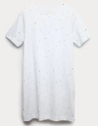 Marks & Spencer Памучна нощница с десен Бял/Черен