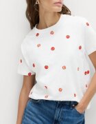 Marks & Spencer Памучна тениска с принт Червен/Бял
