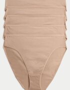 Marks & Spencer Памучни слипове - 5 чифта Бежов