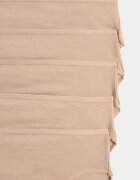 Marks & Spencer Памучни слипове - 5 чифта Бежов