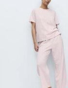 Marks & Spencer Пижама с флорален десен Зелен/Пастелнорозов
