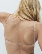 Marks & Spencer Подплатен сутиен с прозрачни презрамки Светло бежово