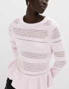 Marks & Spencer Пуловер с набирания Бледо розово