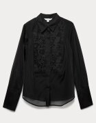 Marks & Spencer Риза с дантелени панели Черен