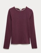 Marks & Spencer Слим блуза с овално деколте Бледовиолетов