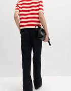 Marks & Spencer Слим пуловер Аленочервен/Крем