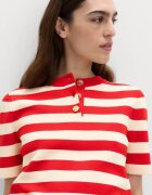 Marks & Spencer Слим пуловер Аленочервен/Крем
