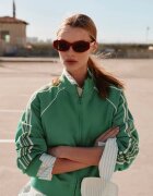 Marks & Spencer Суитшърт с цип и ръкави реглан Зелен