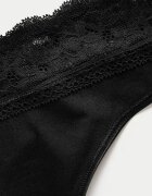 Marks & Spencer Танга с дантела - 5 чифта Черен