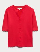 Marks & Spencer Жилетка с къси ръкави и копчета Аленочервен