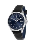 Maserati Часовник Sorpasso R8851124003 със сребрист корпус и тъмносин циферблат