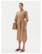 Max Mara Leisure Дамска рокля риза кафява