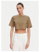 Max Mara Leisure Дамска тениска - Светлокафяво