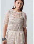 MAX&Co. Къса ажурена тениска Faville