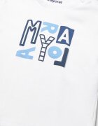 Mayoral Памучна тениска с надпис Небесносин/Бял/Тъмносин