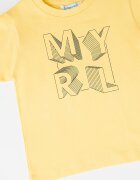 Mayoral Тениска от памук с лого Черен/Жълт