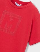 Mayoral Тениска от памук с лого Ягодово червено