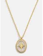Meks Jewels Сребърно колие с висулка с циркони