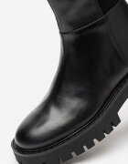 Michael Kors Ботуши до коляното с кожа и тексил Черен