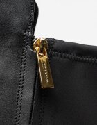 Michael Kors Ботуши до коляното с кожа и тексил Черен